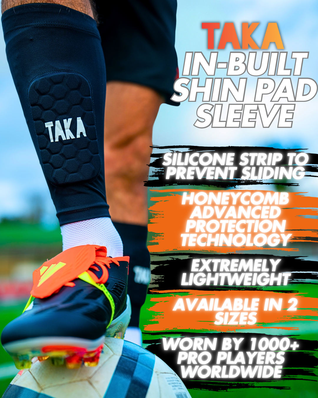 TAKA In-Built Shin Pad Sleeve